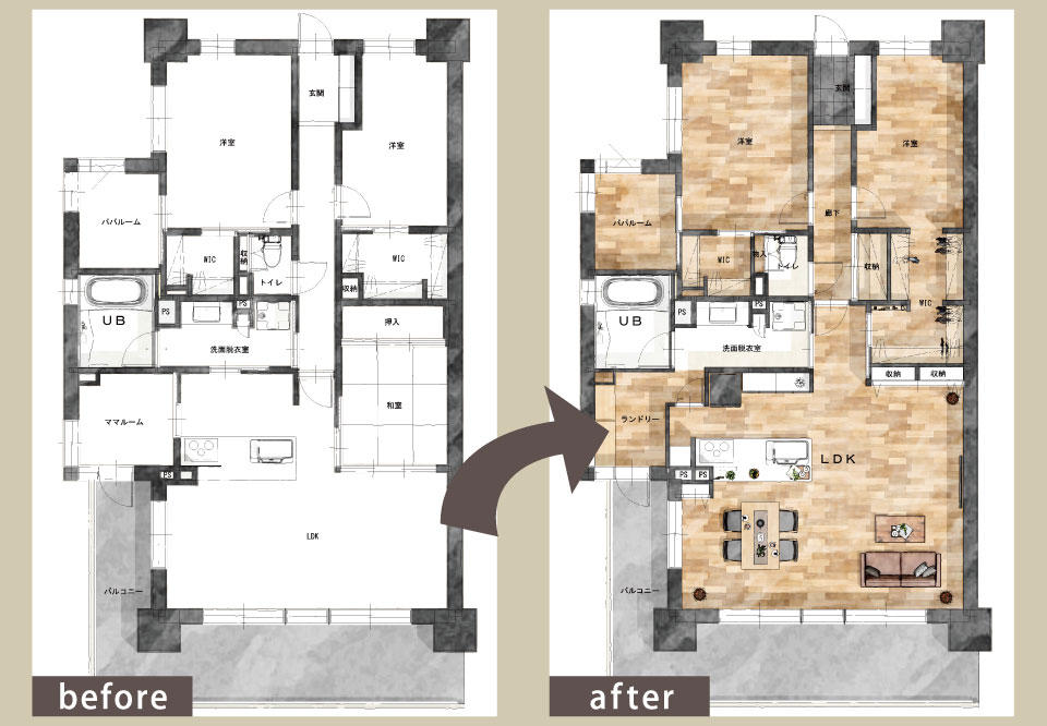 マンションリノベ 事例2