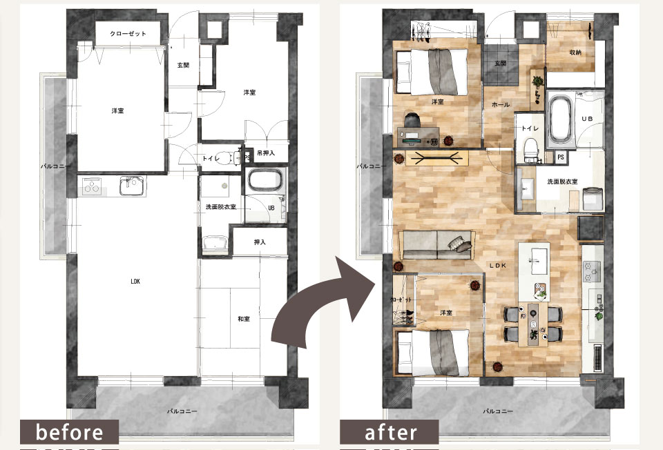 マンションリノベ 事例3
